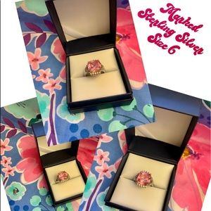 Bold & Beautiful W/ CZ Marked Sterling Silver 💍